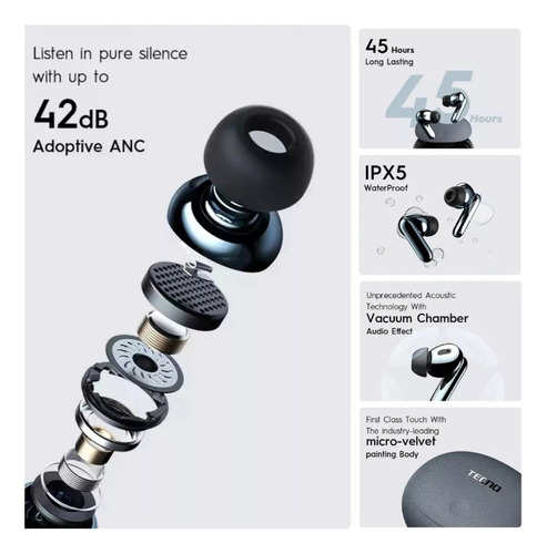 Audífonos Inalámbricos Bluetooth In-eat Tecno Tu01