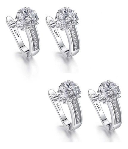 Pa 2 Pares De Pendientes De Plata Pendientes, Cierres Para
