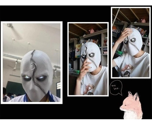 Máscara Led Moon Knight, Disfraz De Hallo Latex 2024