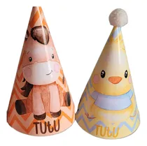 Comprar Chapéus De Aniversario Fazendinha Aquarela\u002F 6 Unidades