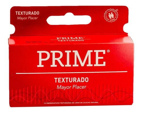 Imagen 1 de 2 de Preservativos Prime Texturado X12u Con Relieve