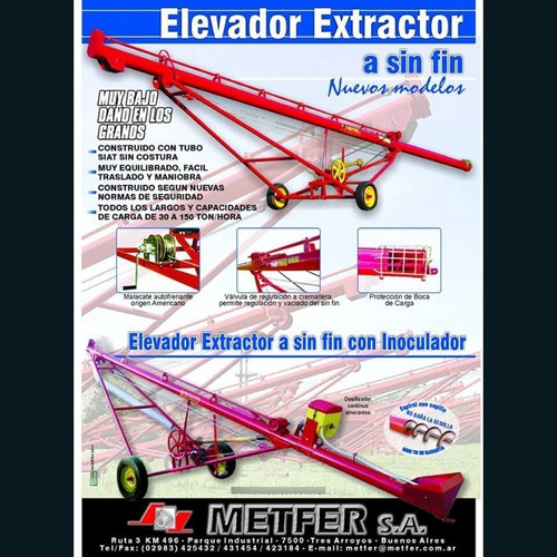 Imagen 4 de 4 de Elevador Extractor A Sin Fin