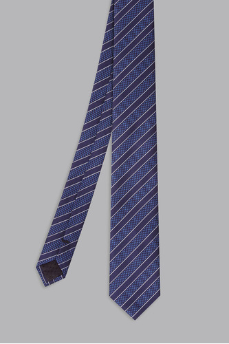 Corbata Devré Rayada Azul Marino Hombre 30d000066001
