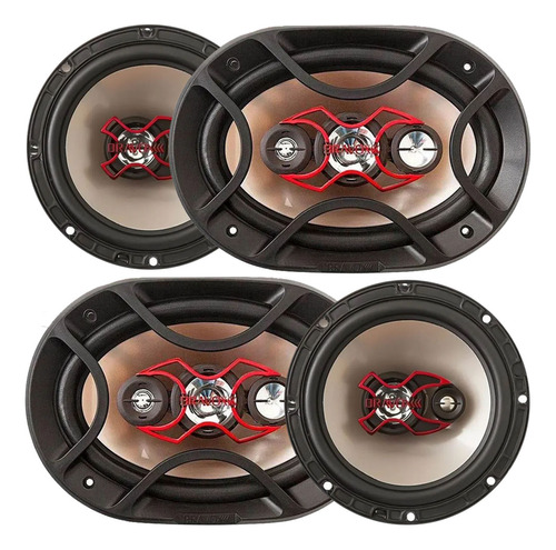 Alto Falante Bravox 6 Pol + 6x9 Pol 240w Rms Quadriaxial