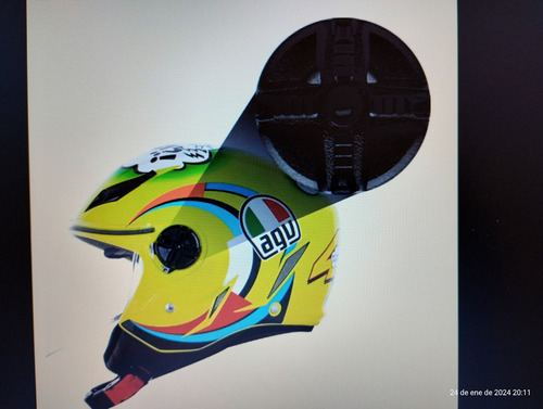 Traba Mecanismo Botton Circular Visor Casco Agv Blade 