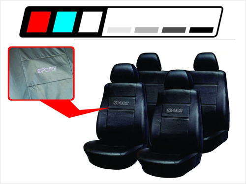 Imagen 1 de 1 de Funda De Asiento Cuero Ecologico Para Autos Negro