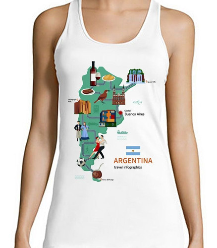 Musculosa Argentina Mapa Cultura