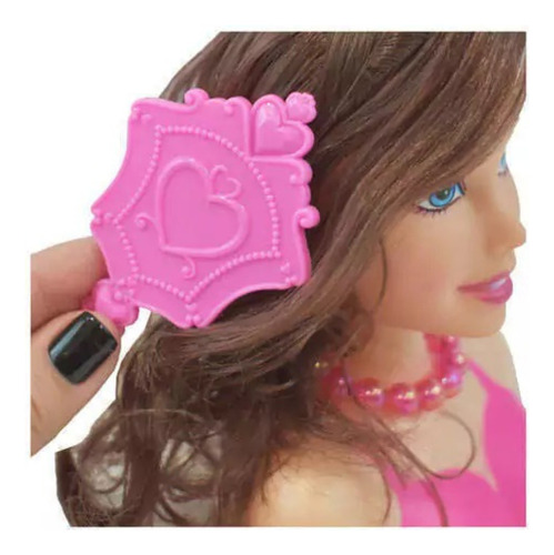 Cabeza De Muñeca Para Peinar + Accesorios Para El Pelo