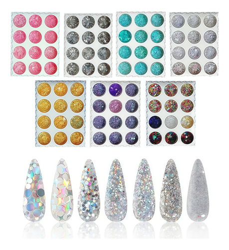 Glitter Decoracion Para Uñas Y Esmaltes 12 Varios Modelos