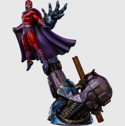 X-men Magneto Vs. Sentinel Diorama 1/10 Iron Studios Ccxp 23