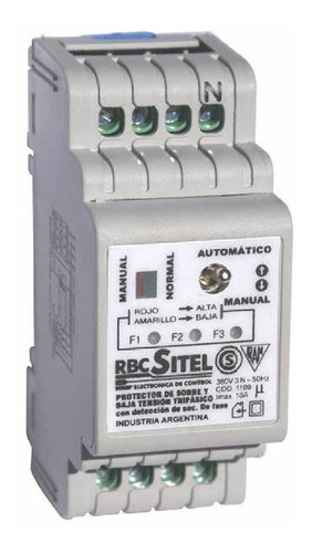 Protector De Alta Y Baja Tensión Rbc Sitel 1109 Trifasico 