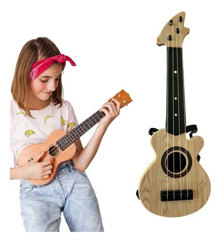 Guitarra Infantil Grande 47cm Cuerda Regulable Con Arnes