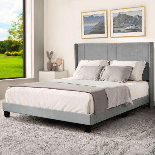 Full Queen Size Bed Frame Platform Mattress Foundation W Eem