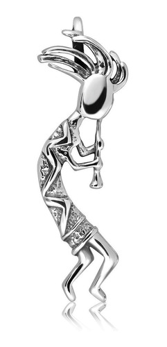 Plata De Ley Withlovesilver 40 mm Colgante Kokopelli