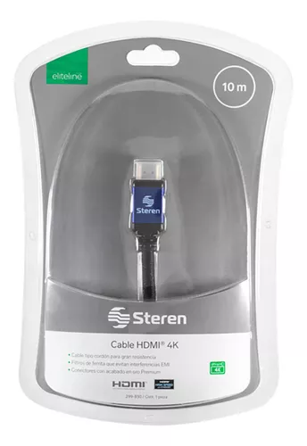 Cable HDMI* 4K con filtros de ferrita y cable tipo cordón, de 15 m - Steren  Colombia