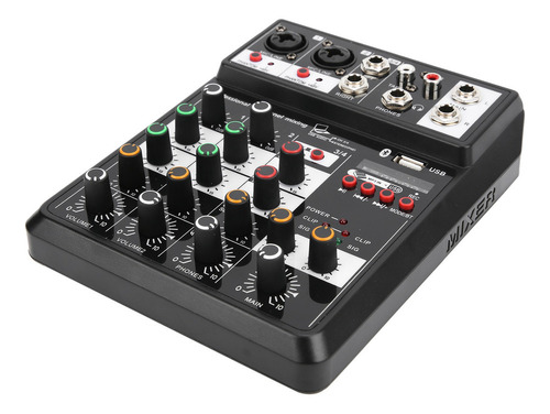 Mini 4 Canales Tarjeta De Sonido Mezclador Consola Interfaz