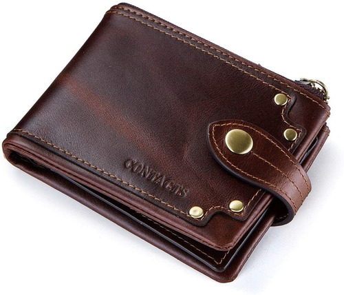 Contacts - Cartera De Piel Con Diseño De Caballos Locos (caf