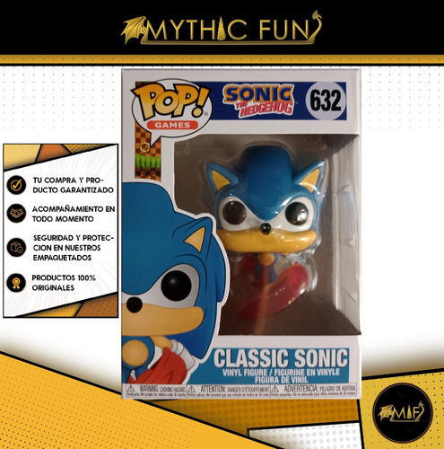 Funko Pop Sonic The Hedgehog - Classic Sonic 632 (Usado)