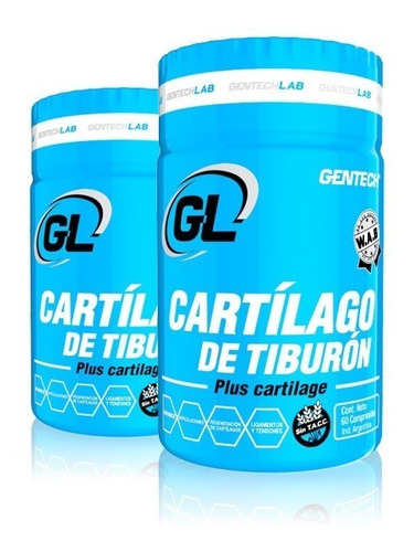 2 Cartilago Tiburon Gentech 60 Tabs Articulaciones