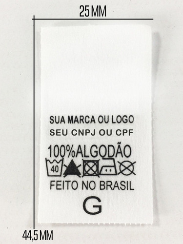 Etiqueta Para Pijamas Composição Nt70 1.000 Frete Barato