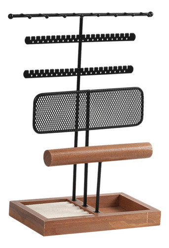 Jewelry Display Holder Rectangular Tabletop Multi Tiers For