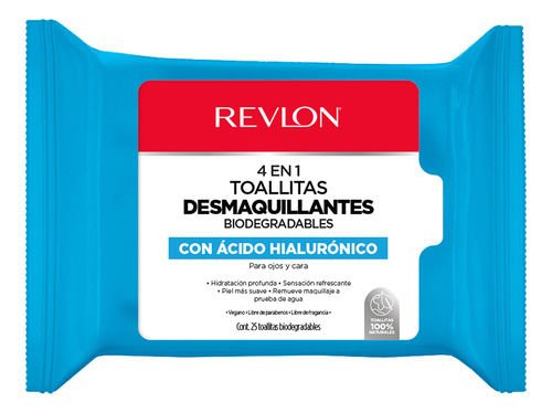 Revlon Toallitas Desmaquillantes Acído Hialurónico 25 Pzs