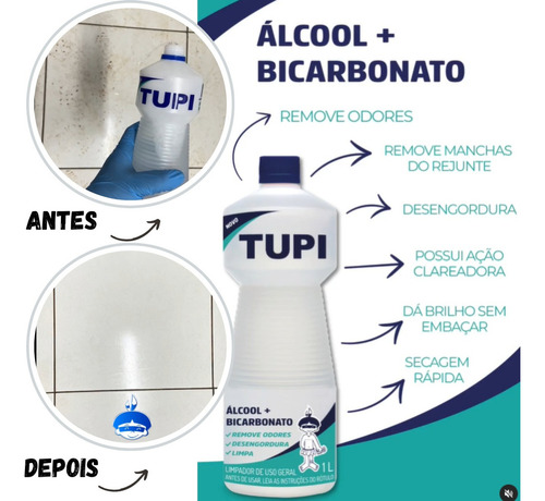 Kit 12l Alcool Multiuso Bicarbonato Limpeza Grelha Casa Piso