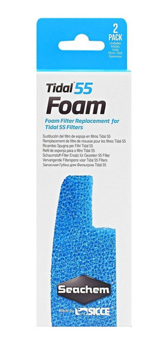 Seachem Tidal Foam 55 -esponja Filtrado Mecanico Pack X2