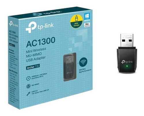 Adaptador Usb Mini Wi-fi Mu-mimo Ac1300 Tp-link Archer T3u