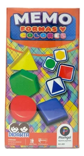 Juego De Mesa Plastigal 604 Memo Formas Y Colores Didakta