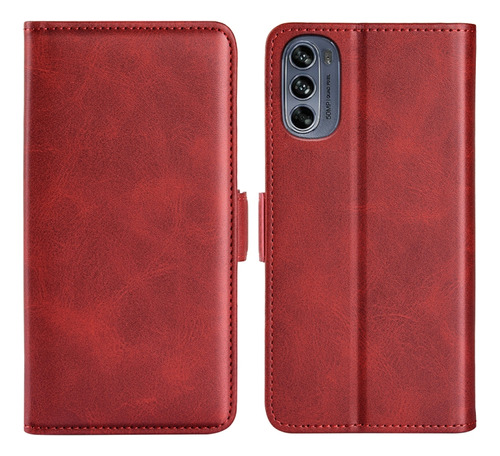 Funda De Cuero Magnética De Doble Cara Para Motorola G62 5g