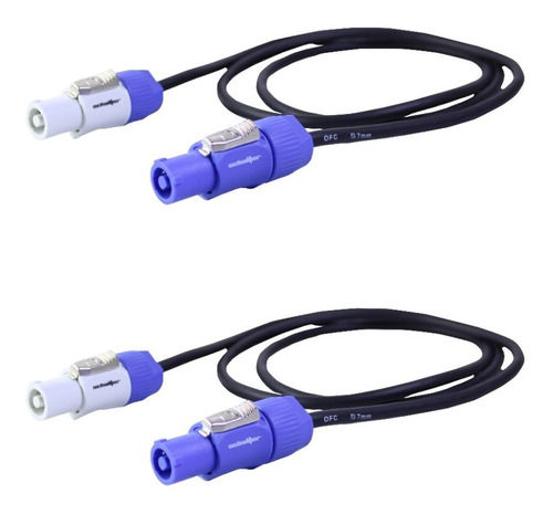 Cable De Corriente Para Iluminación/audio 1.5m 2 Pzas