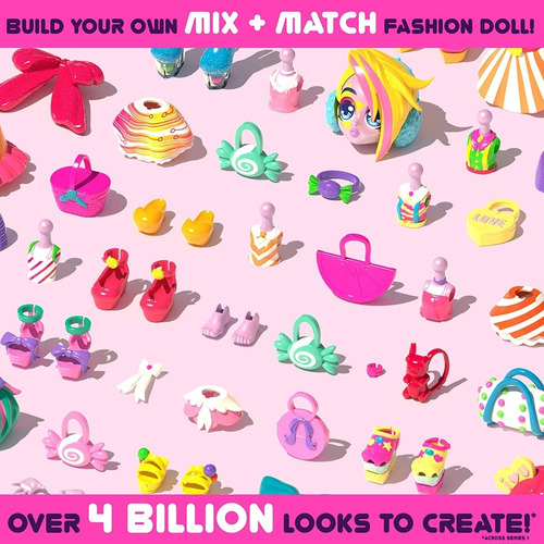 Muñeca Capsule Chix Con Accesorios, 5 Capsulas (15 Piezas)