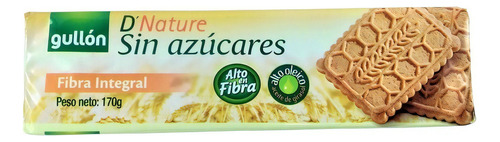 Galleta Fibra Integral Diet Nature Sin Azucar Gullon X 170 G