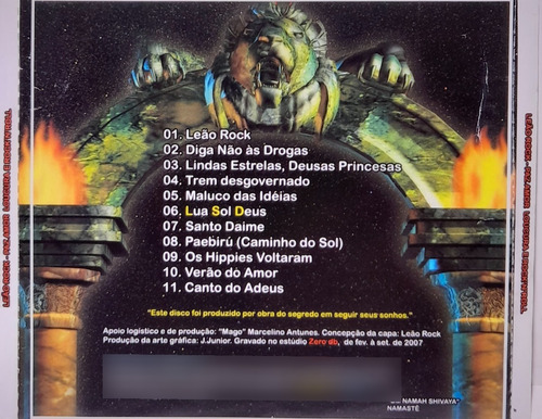 Cd Leao Rock (paz Amorloucura E Rock N Roll)