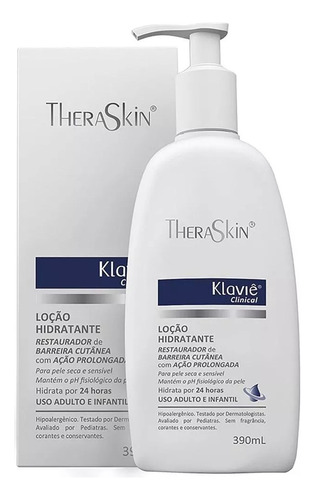  Loção hidratante para corpo TheraSkin Klaviê Clinical Loção Hidratante en dispensador 390mL