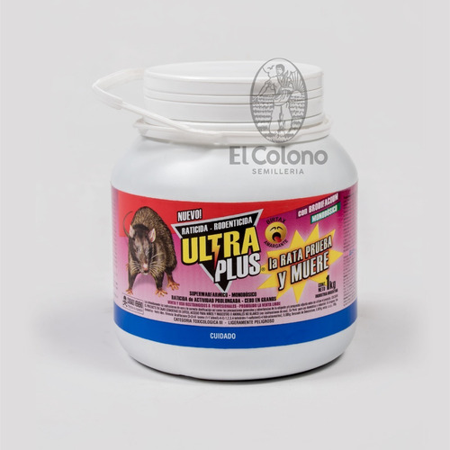 Mata Ratas Ultra Plus 1kg Ganulado Semillería El Colono