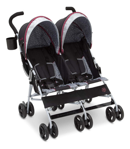 Jeep Scout Doble Stroller, Lunar Borgoña