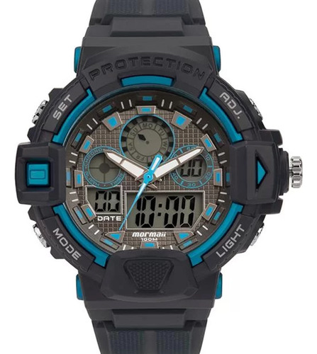 Relogio Mormaii Masculino Action Azul Mo1102 8a