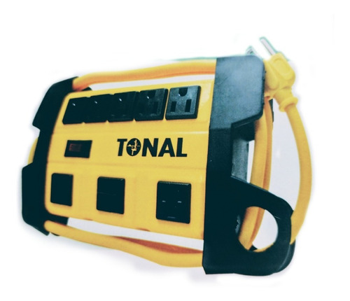 Imagen 5 de 7 de Regleta Industrial Multitoma Tonal 8 Tomas Amarilla Cl-127