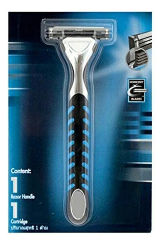 Mango De Afeitar Compatible Con Sensor Blade + 2 Cartuchos