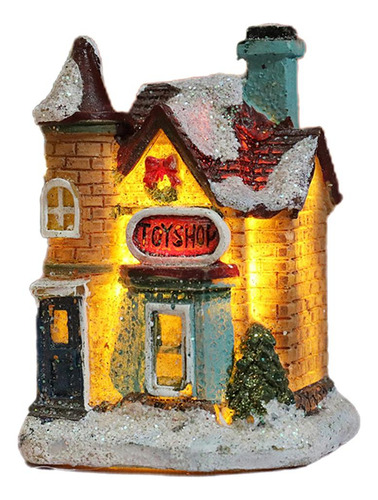 Diy Resina Navidad Led Luz Casa Estilo 6 Pequeña Estilo 6