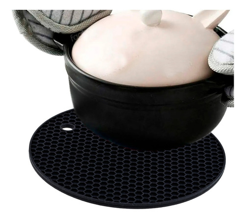 Kit Dois Descanso Redondo Preto 18cm Weck