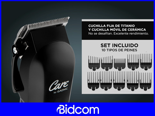 Maquina Cortar Pelo Profesional Peluqueria Recargable + Kit Color Negro