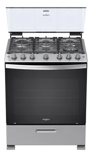 Estufa Whirlpool WFR5000D a gas/eléctrica 6 quemadores gris 127V puerta con visor 5.1ft³