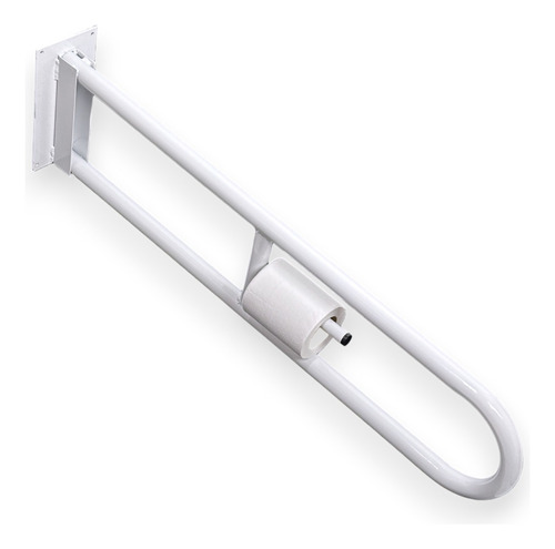 Barra Fija Portarrollo Blanca 80cm Discapacidad Abuelo Ayuda Color Blanco