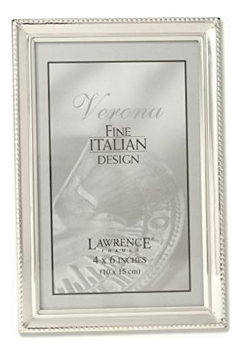 Lawrence Frames 11646 Polished Silver Plate Picture Frame