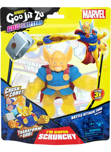 Heroes Goo Jit Zu Shifters Marvel Figura Battle Attack Thor