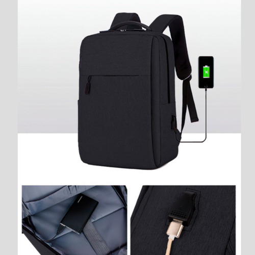 Mochila Executiva Notebook Saída Usb Bolsos Reforçada Zíper