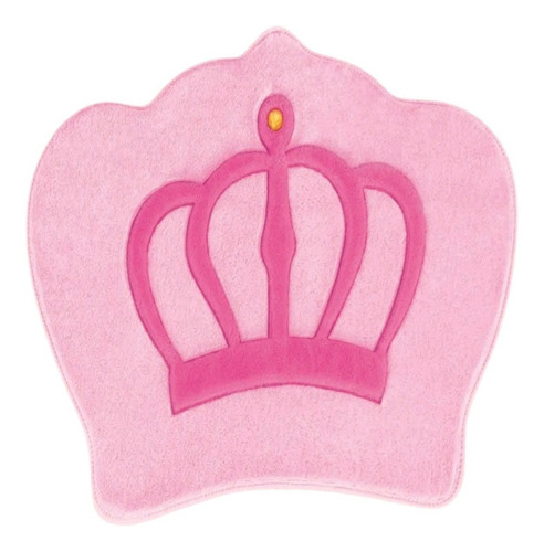 Tapete Criança Infantil Pelúcia Para Quarto Personagens Comprimento 78 cm Cor Coroa-Rosa-42003 Desenho do tecido Coroa rosa